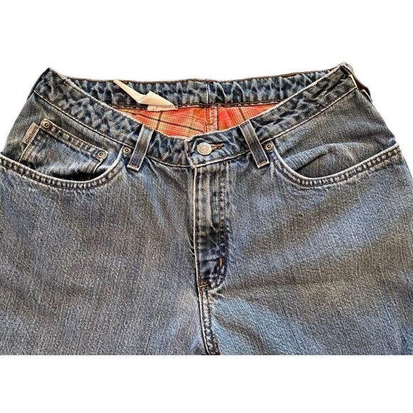 Vintage Carhartt Red Flannel Lined Jeans Men's Size B21DST? W32? - See Desc! - Picture 1 of 16